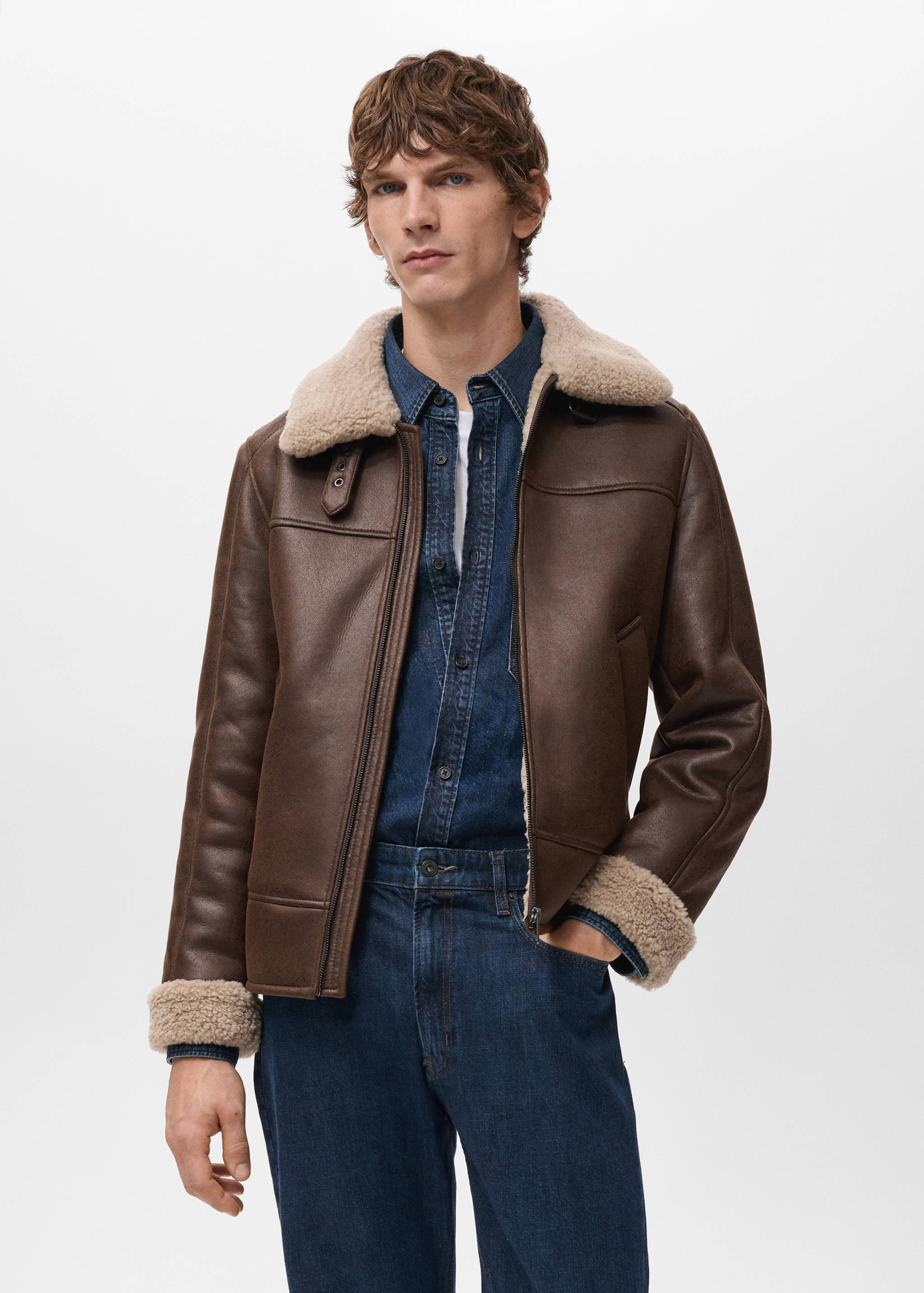 Double face sheepskin jacket - Medium plane