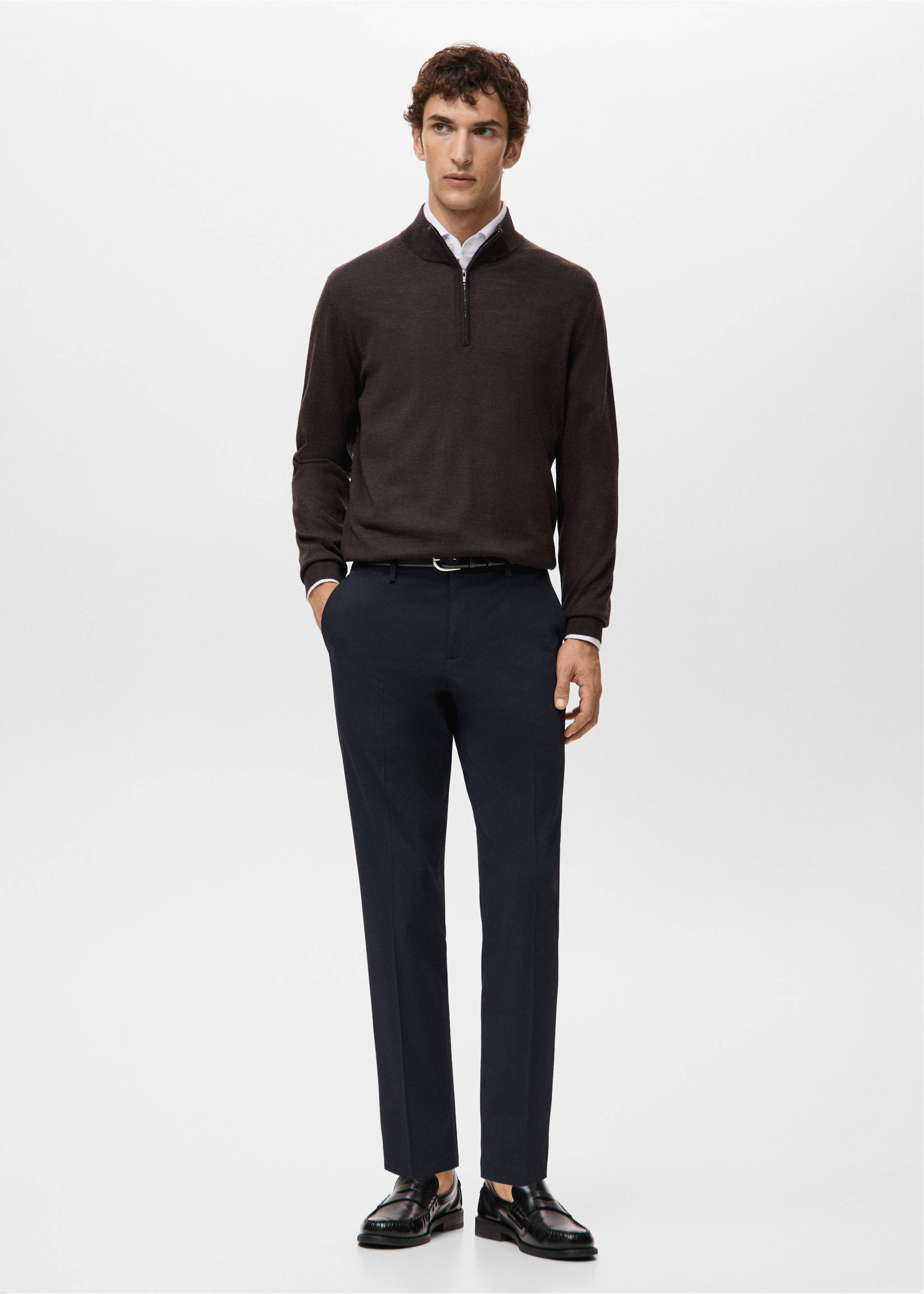 Bologna七分修身裤 - null, 海军蓝. Ref: 27021190-00.