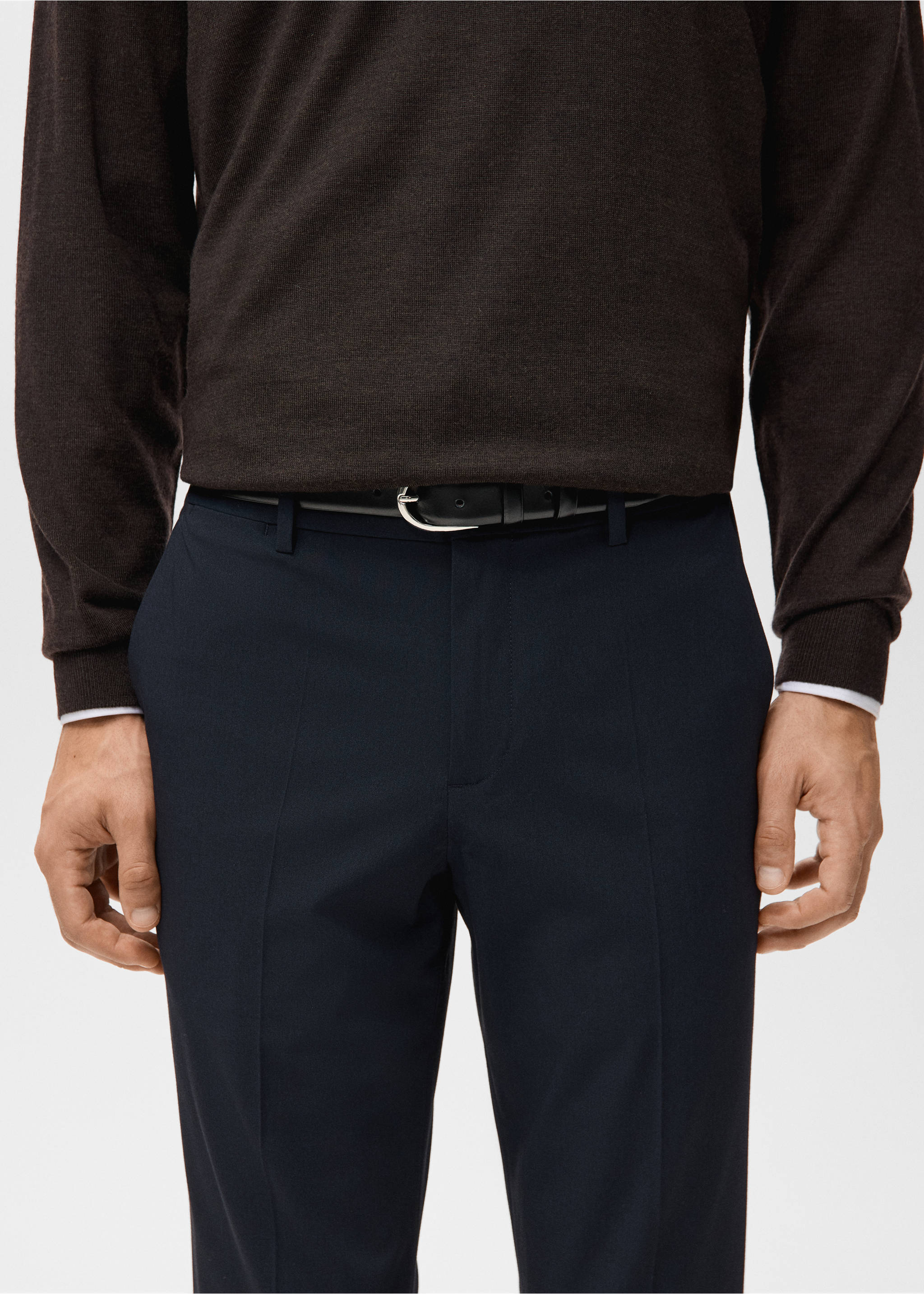 Bologna七分修身裤 - null, 海军蓝. Ref: 27021190-00.