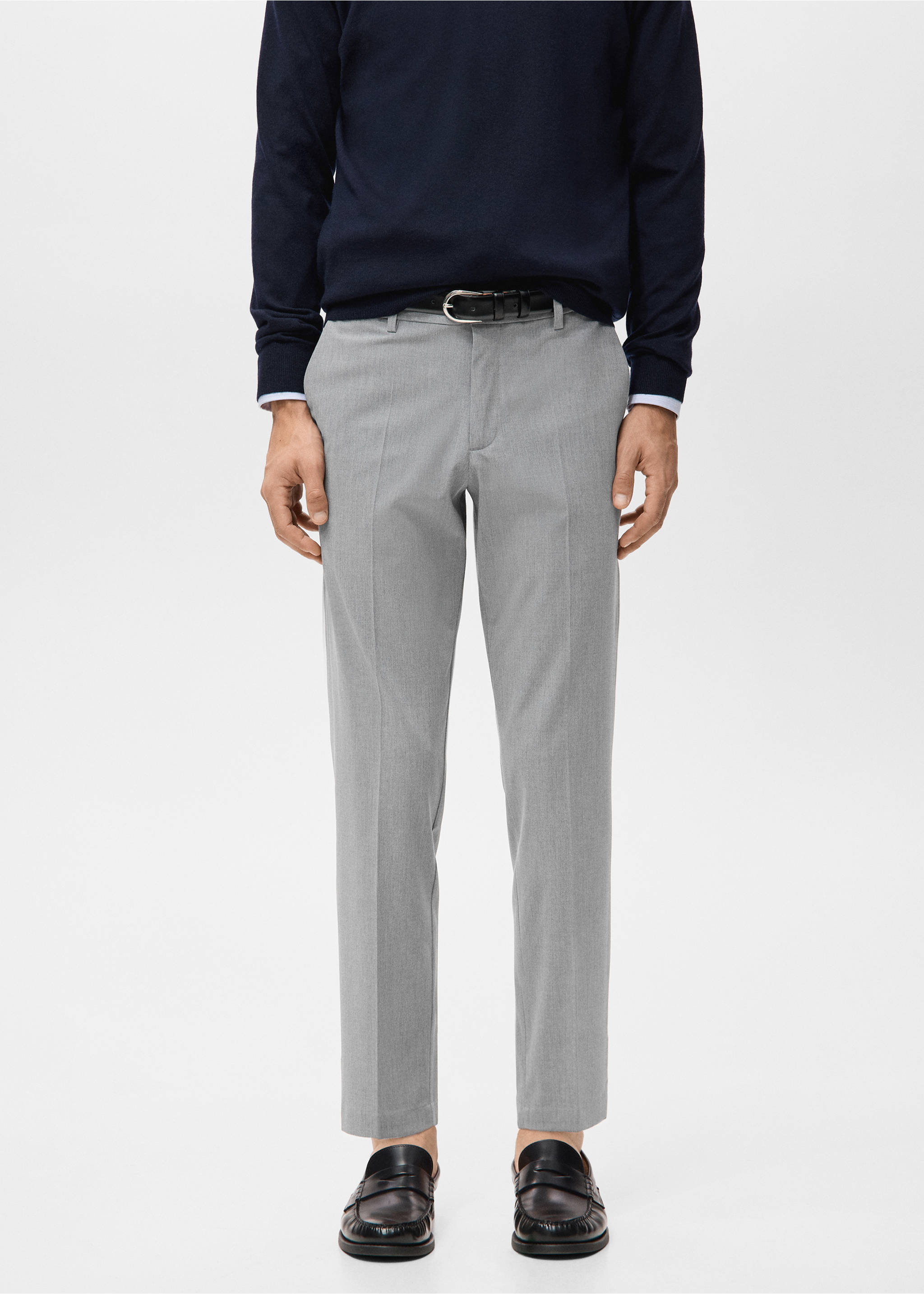 Bologna七分修身裤 - null, 石楠花淡灰. Ref: 27021190-00.