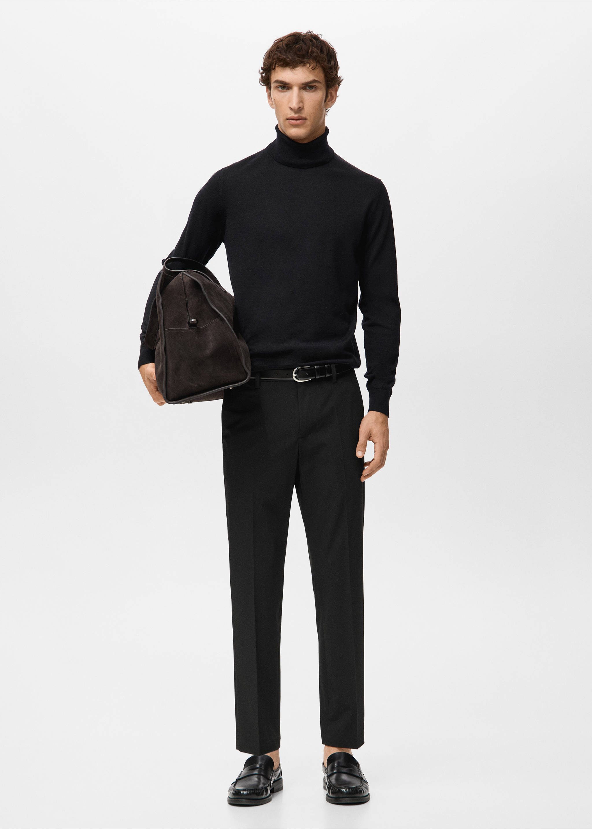 Bologna cropped slim-fit trousers - General plane, Black. Ref: 27021190-00.