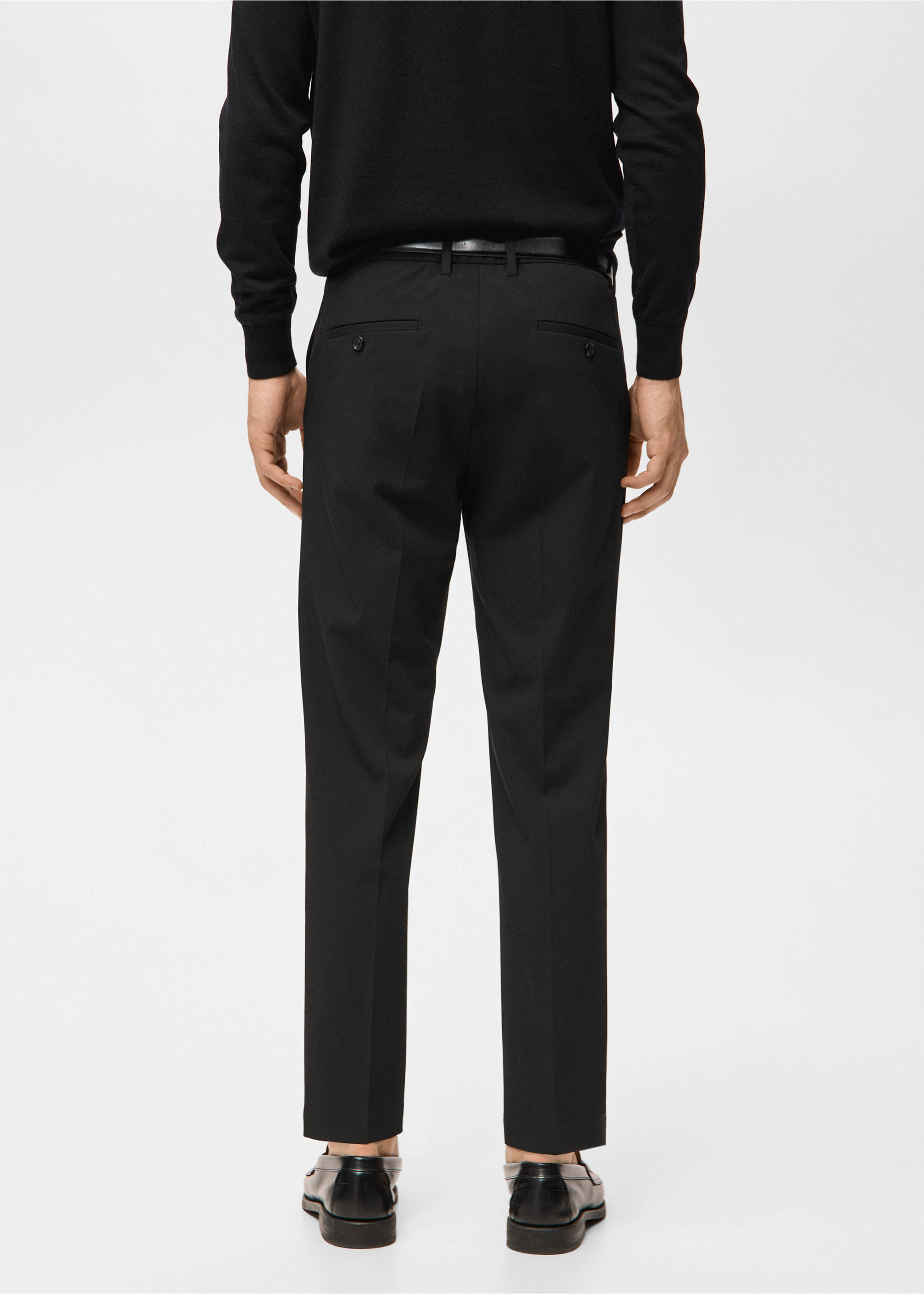 Bologna cropped slim-fit trousers - Reverse of the article, Black. Ref: 27021190-00.