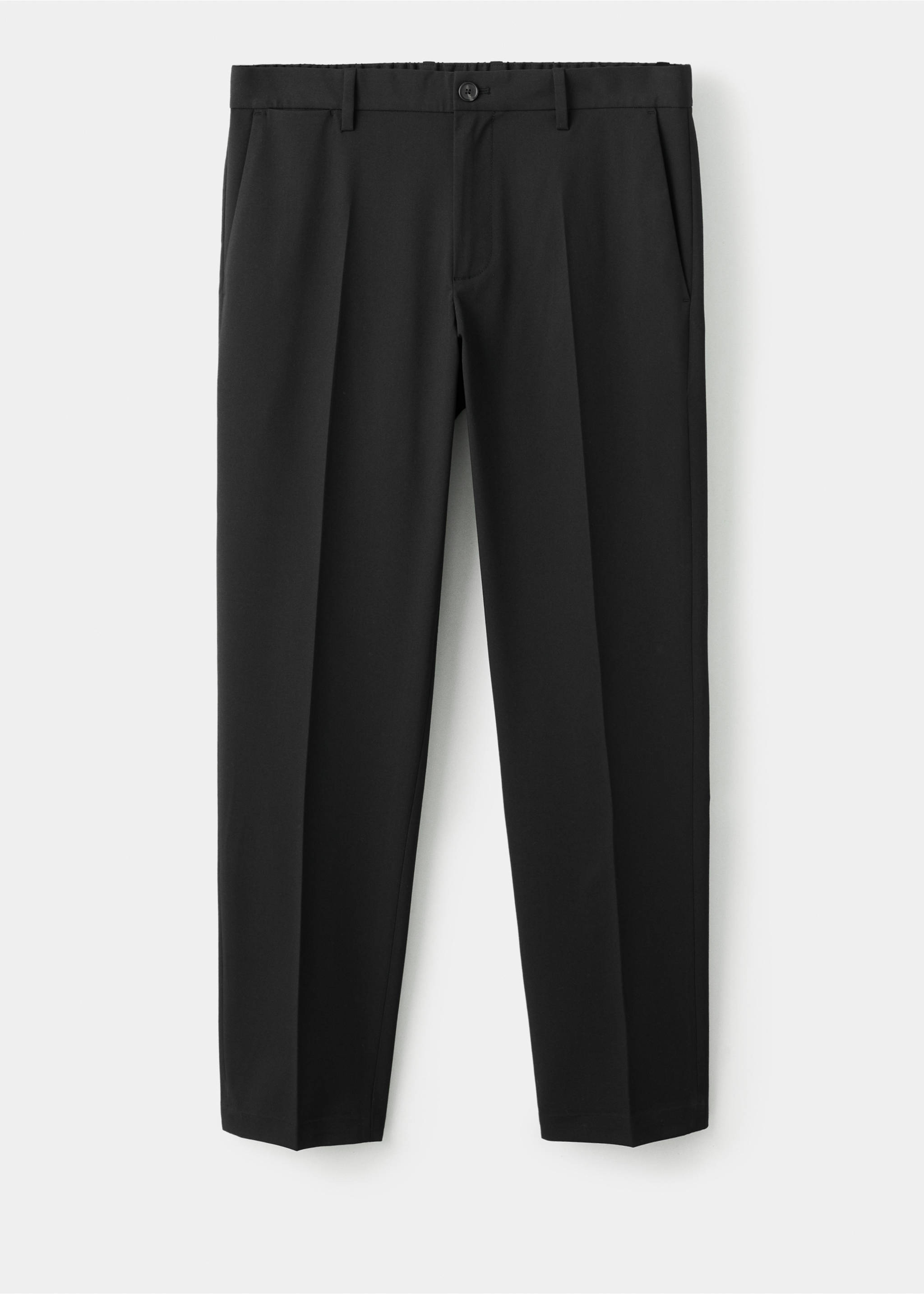 Bologna cropped slim-fit trousers - Article without model, Black. Ref: 27021190-00.