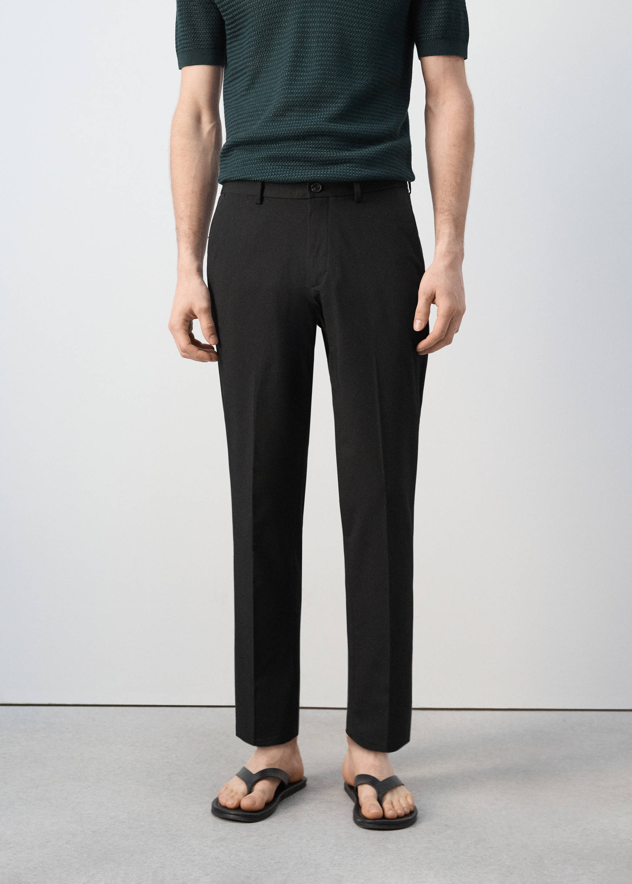 Bologna cropped slim-fit trousers - Medium plane