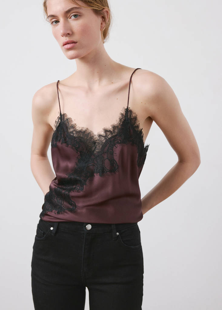 Violet flared high-rise jeans — Black denim
