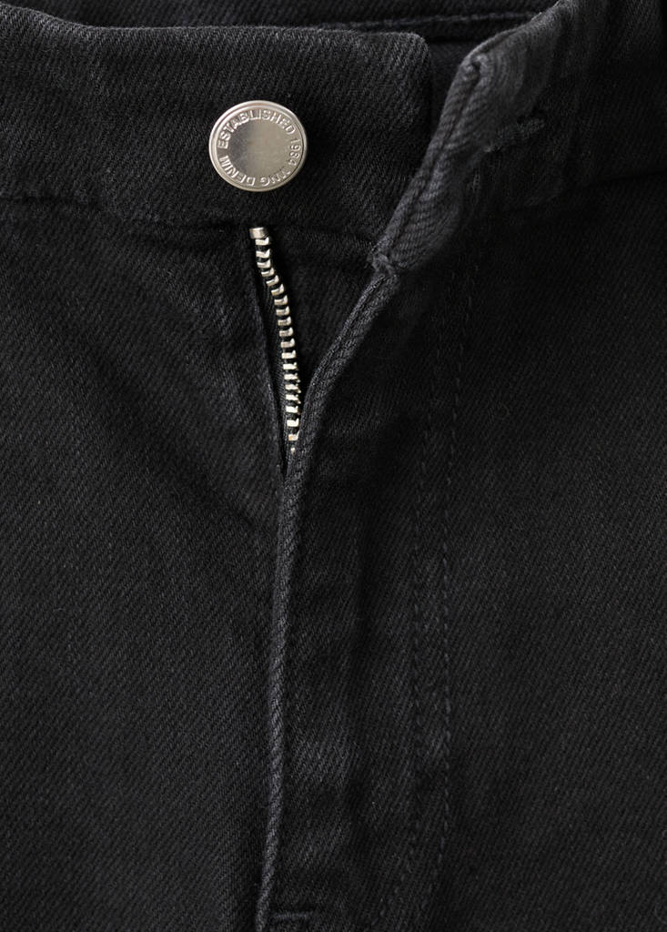Violet flared high-rise jeans — Black denim