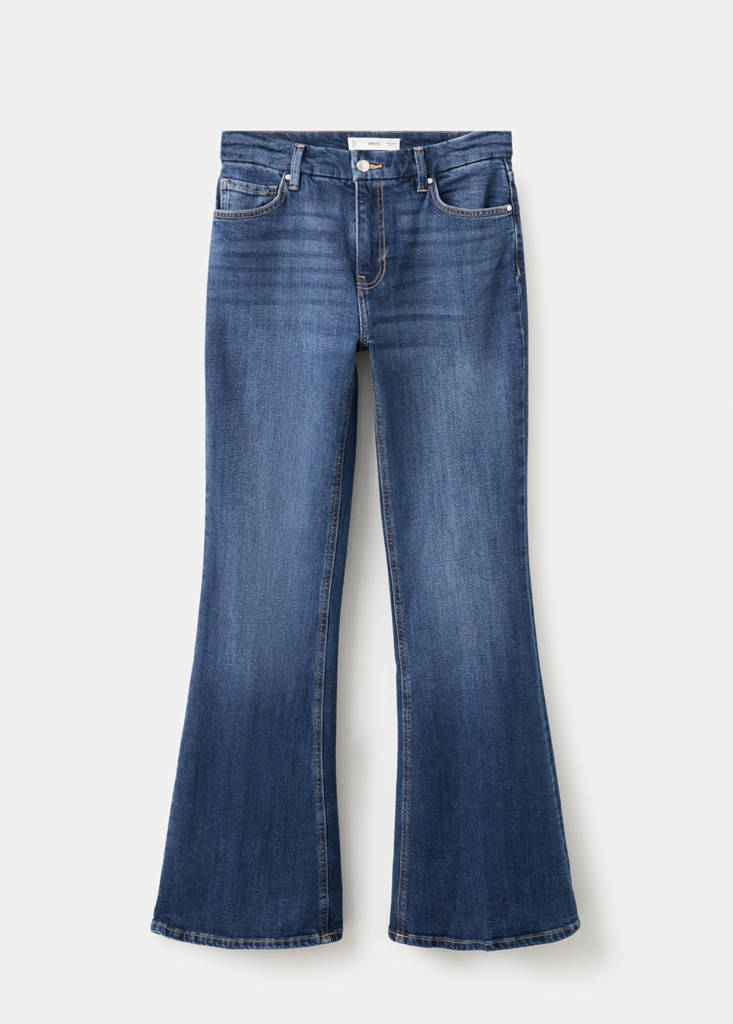 Violet flared high-rise jeans — Dark Blue