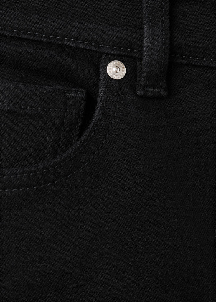 Sienna flared cropped jeans — Black denim