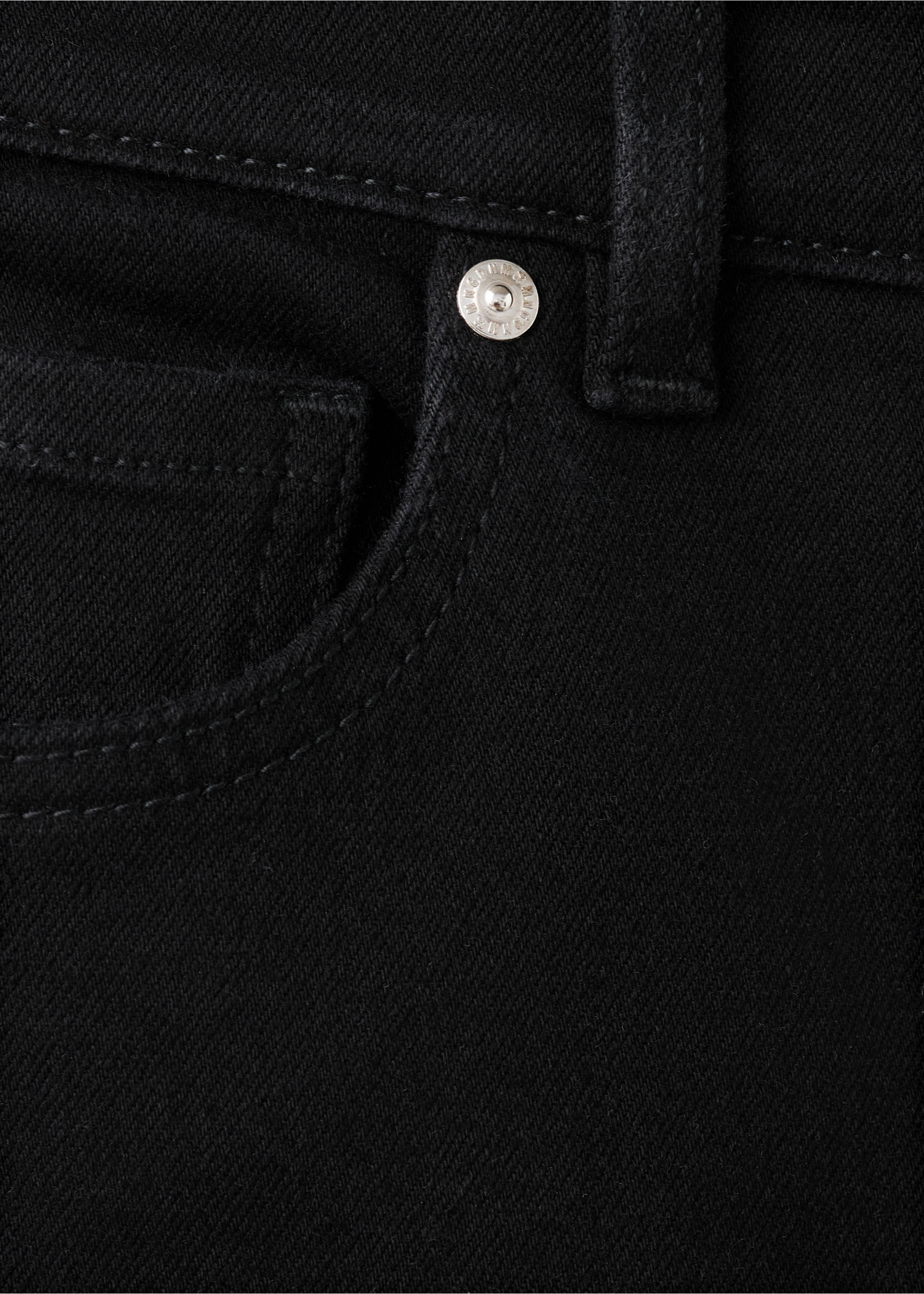 Sienna flared cropped jeans - Details of the article 8, Black denim. Ref: 27021194-00.