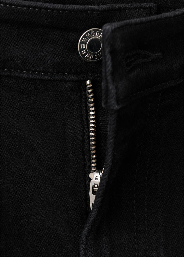 Sienna flared cropped jeans — Black denim