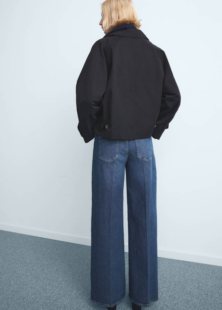 High-waisted wideleg jeans — Dark Blue
