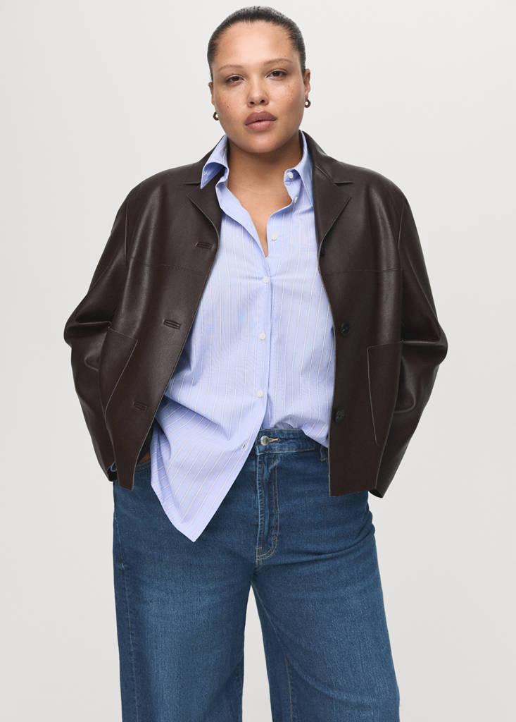 High-waisted wideleg jeans — Dark Blue