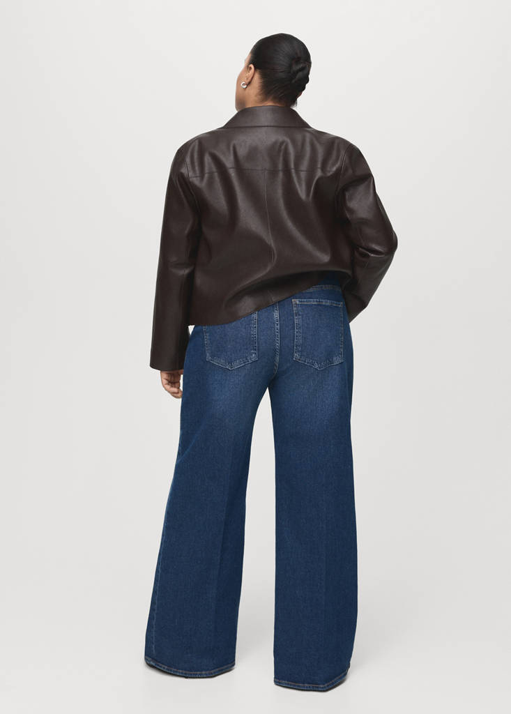 High-waisted wideleg jeans — Dark Blue