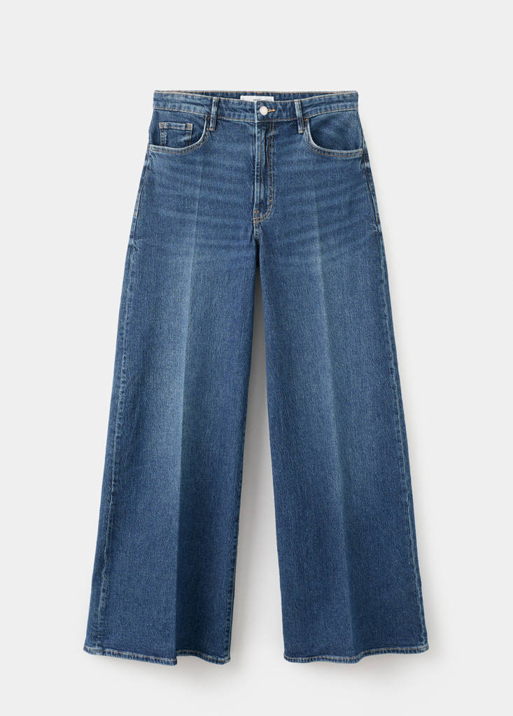 High-waisted wideleg jeans — Dark Blue
