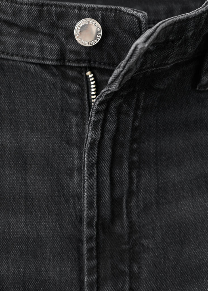 High-waisted wideleg jeans — Black denim