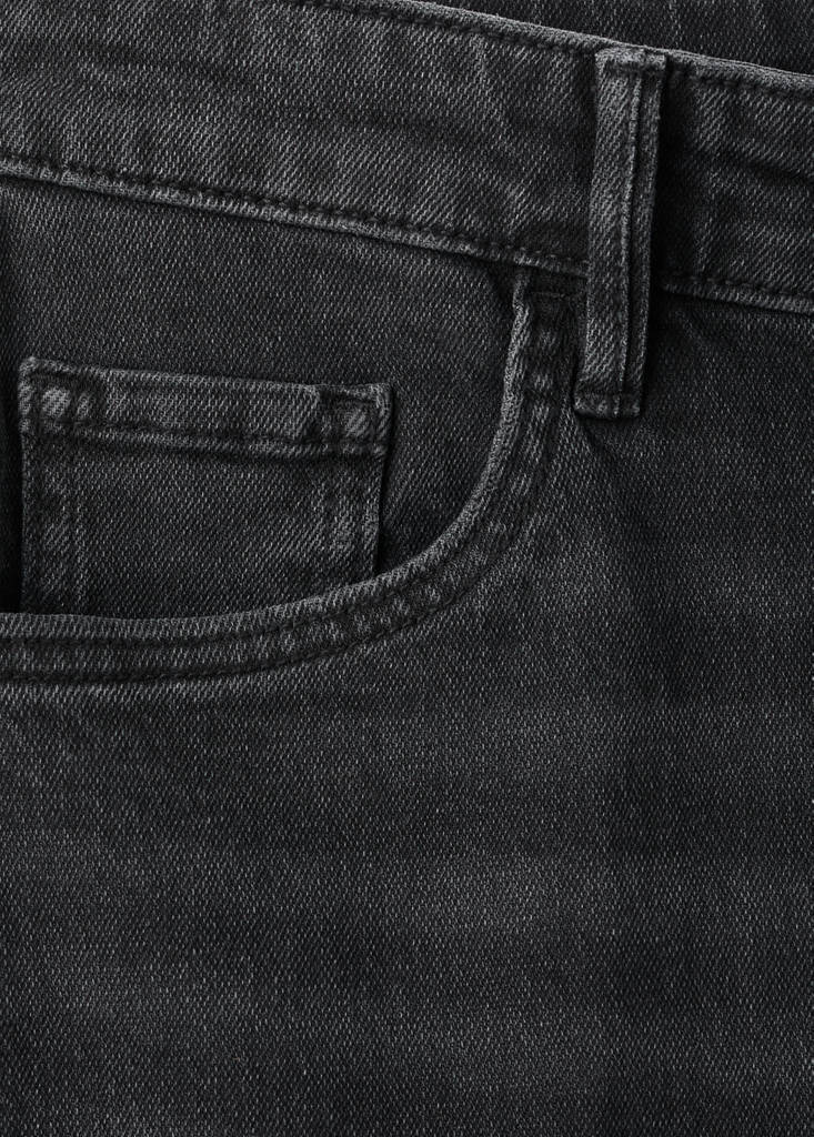 High-waisted wideleg jeans — Black denim