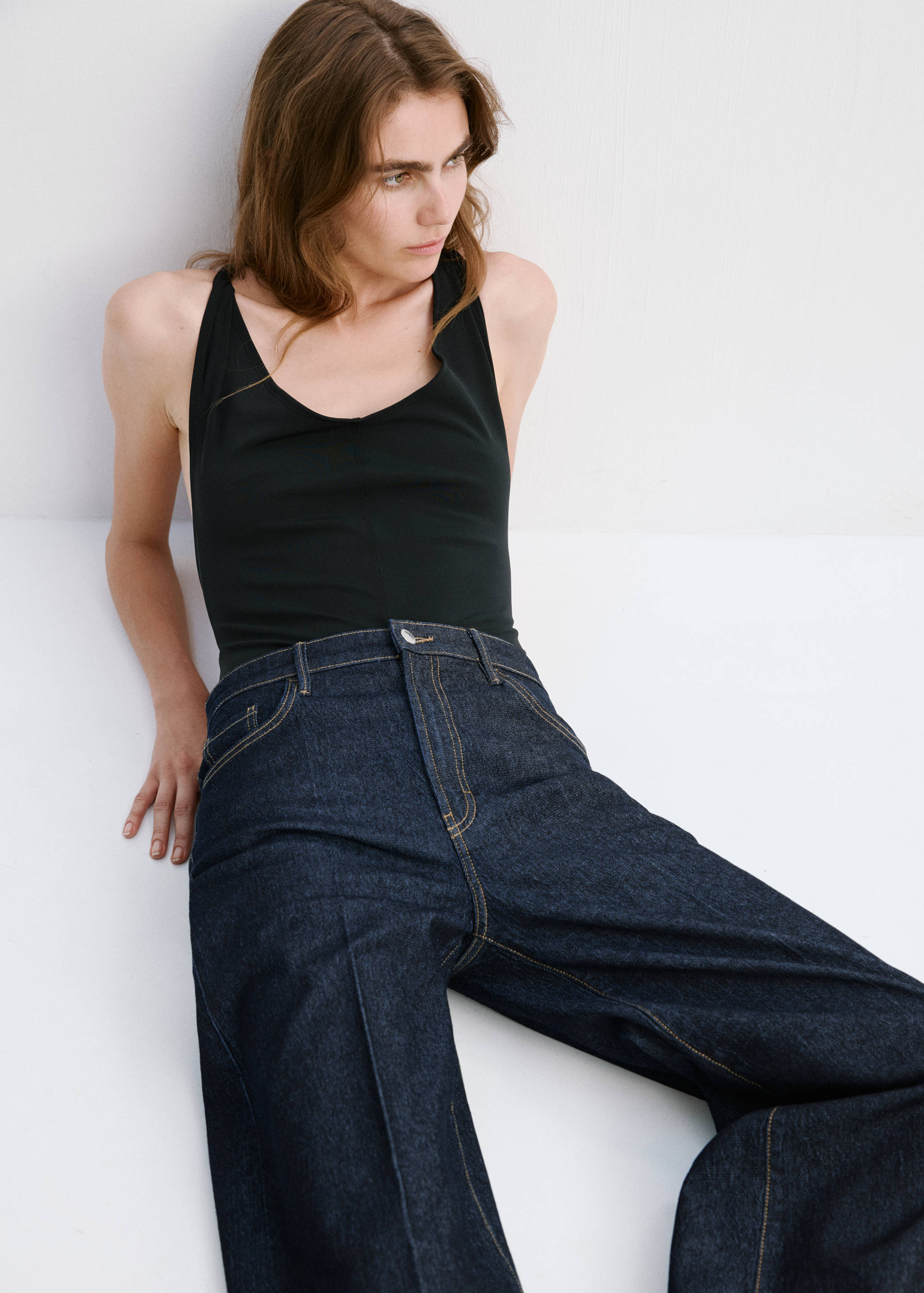 High-waisted wideleg jeans - Details of the article 2