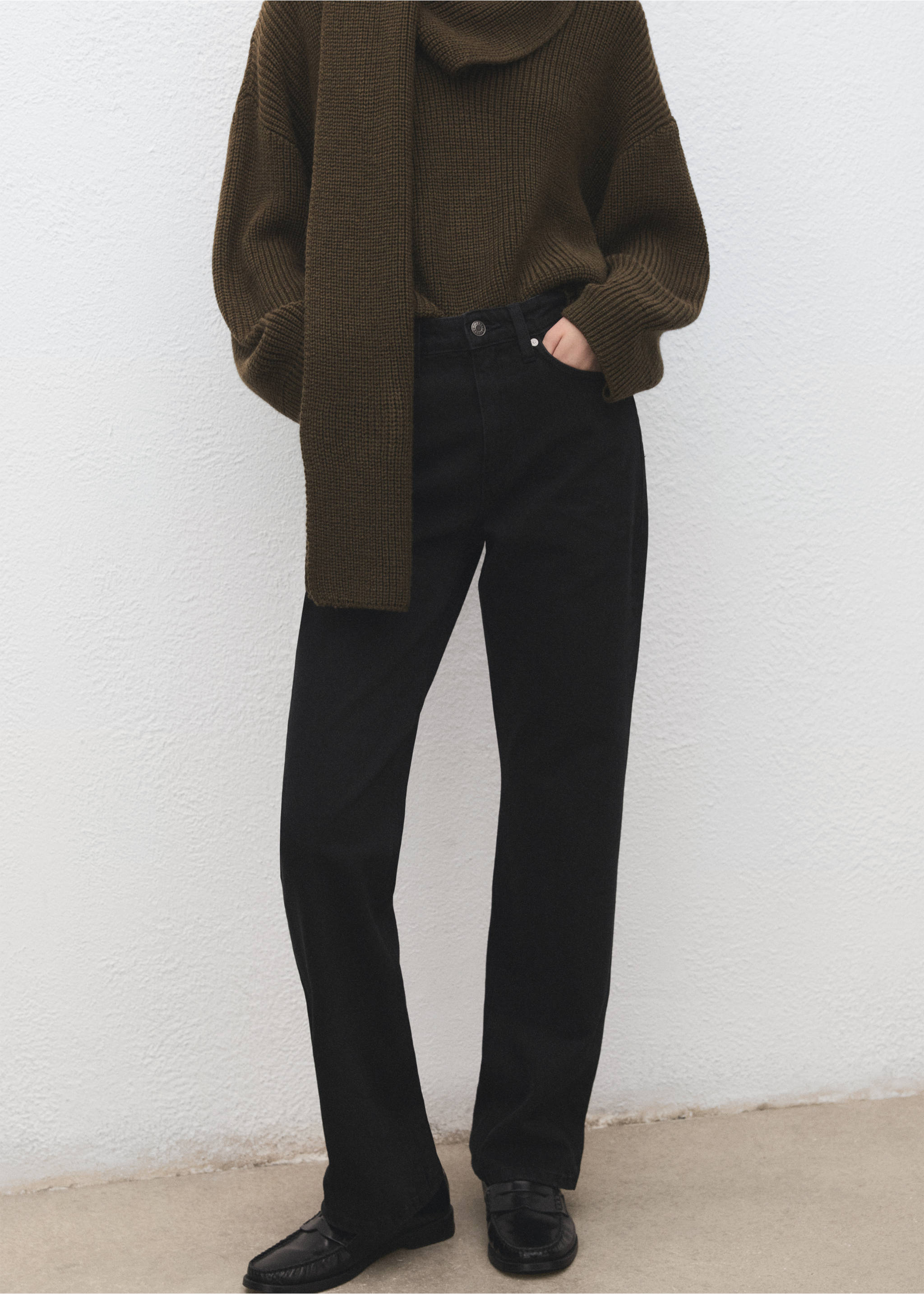 Matilda中腰直筒牛仔裤 - null, 黑牛仔. Ref: 27021198-00.