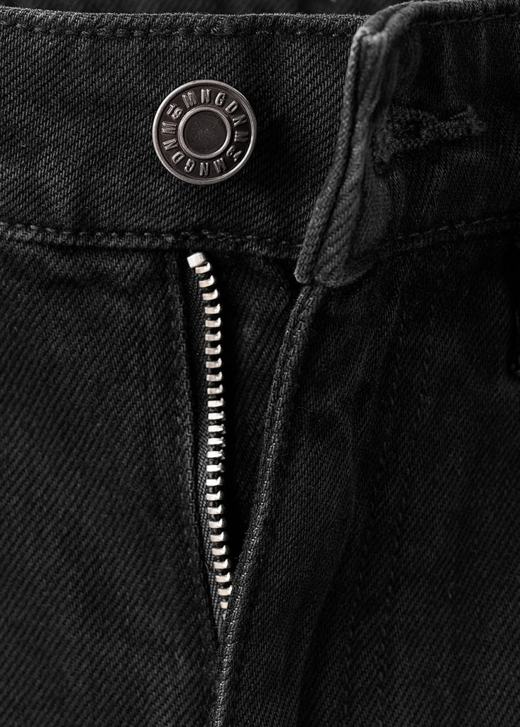 Matilda high-rise straight jeans — Black denim