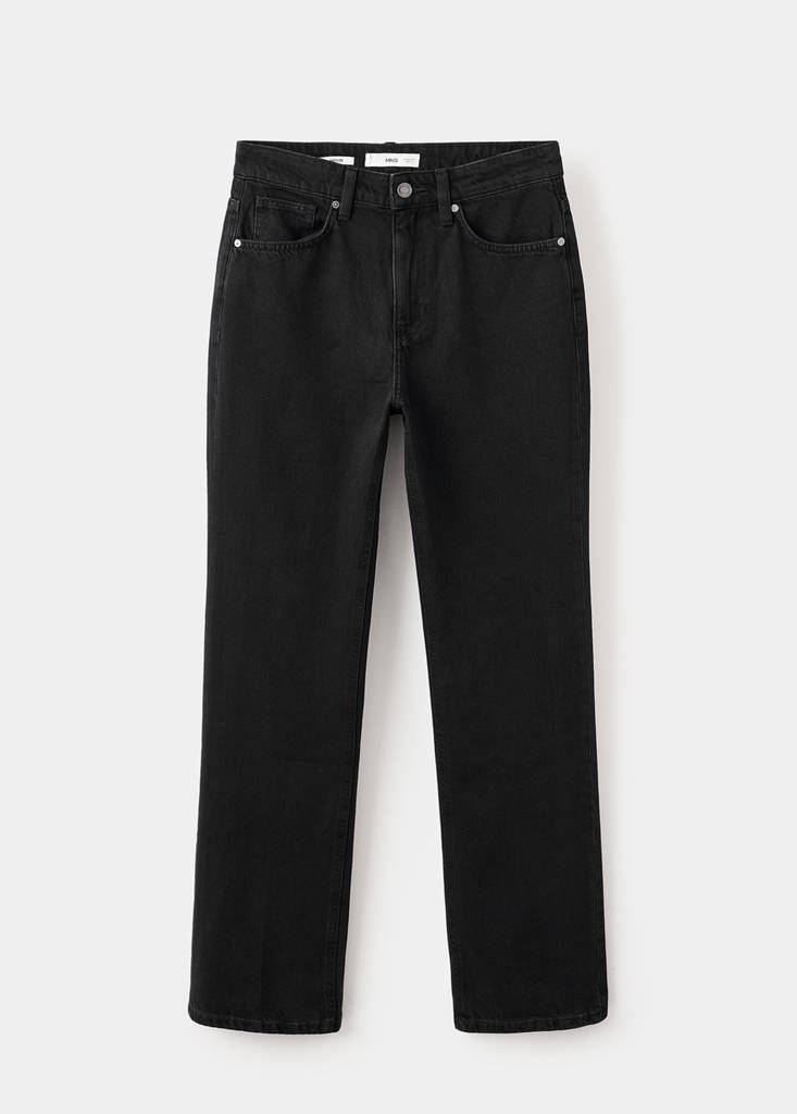 Matilda high-rise straight jeans — Black denim