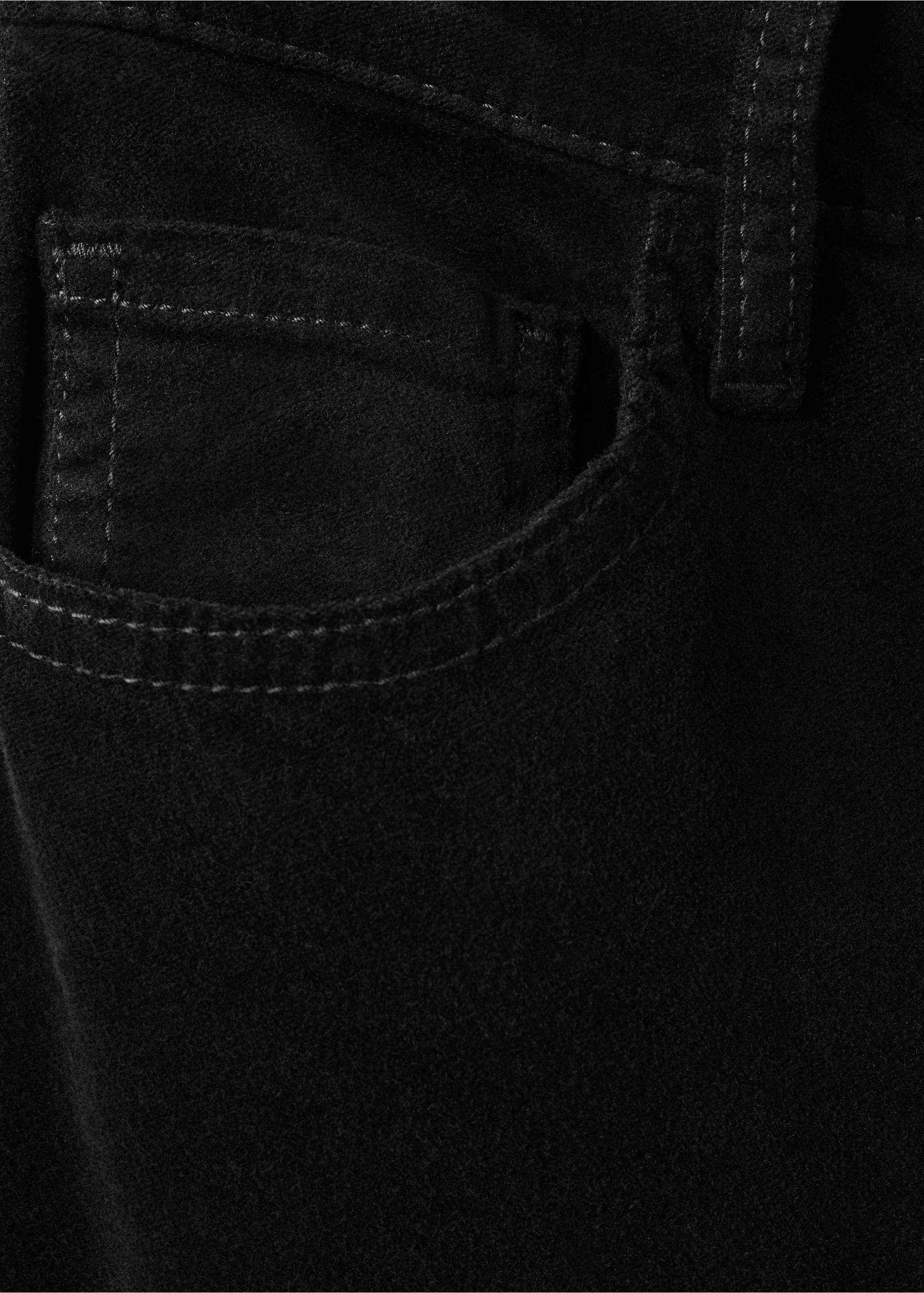 Jeans flare terciopelo - Detalle del artículo 0, Negro. Ref: 27021199-00.