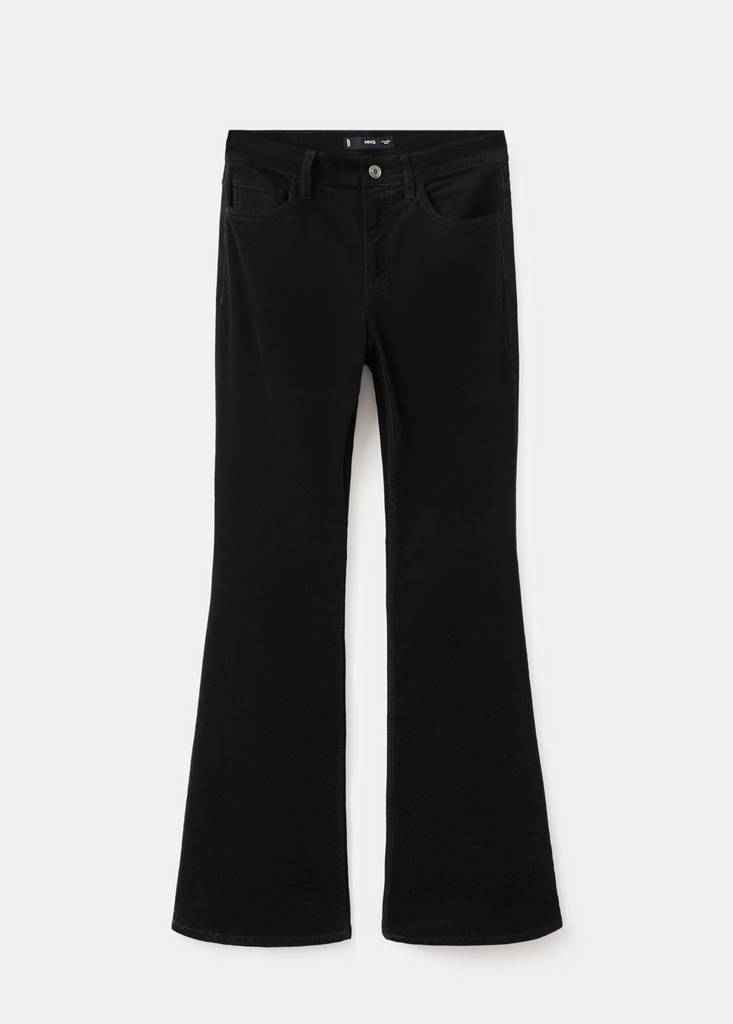 Velvet flared jeans — Black
