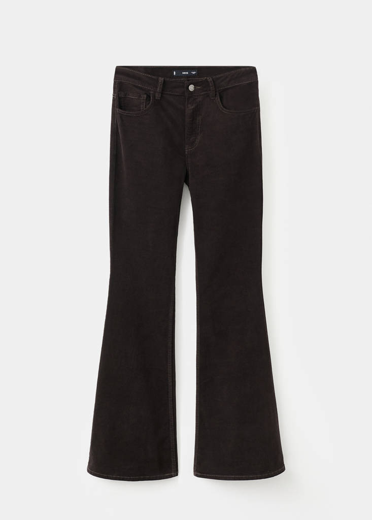 Velvet flared jeans — Chocolate
