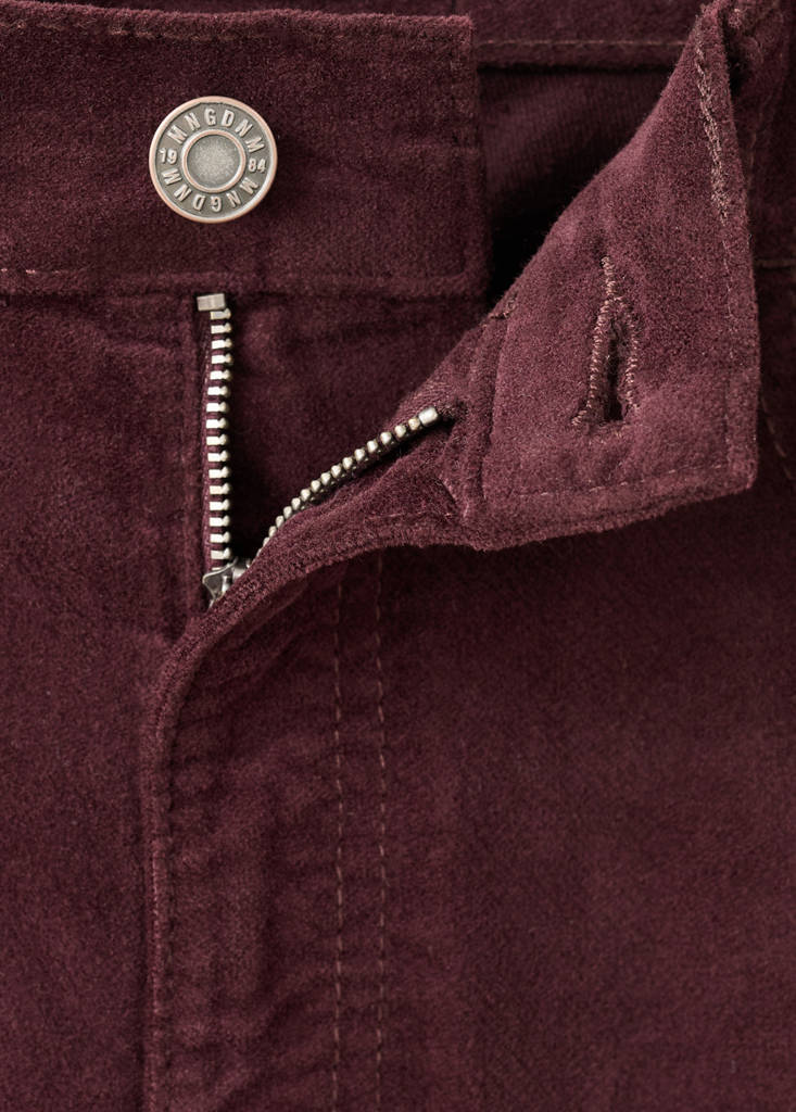 Velvet flared jeans — Wine