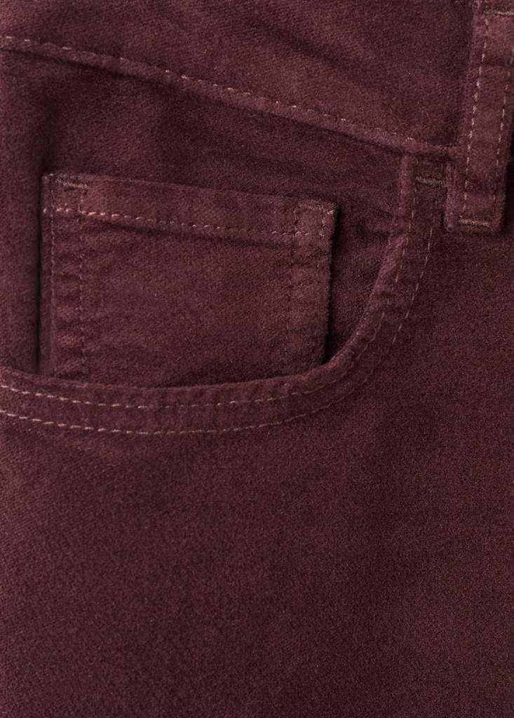Velvet flared jeans — Wine
