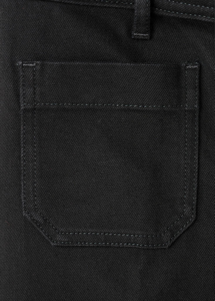 Wide leg jeans with pockets — Black denim