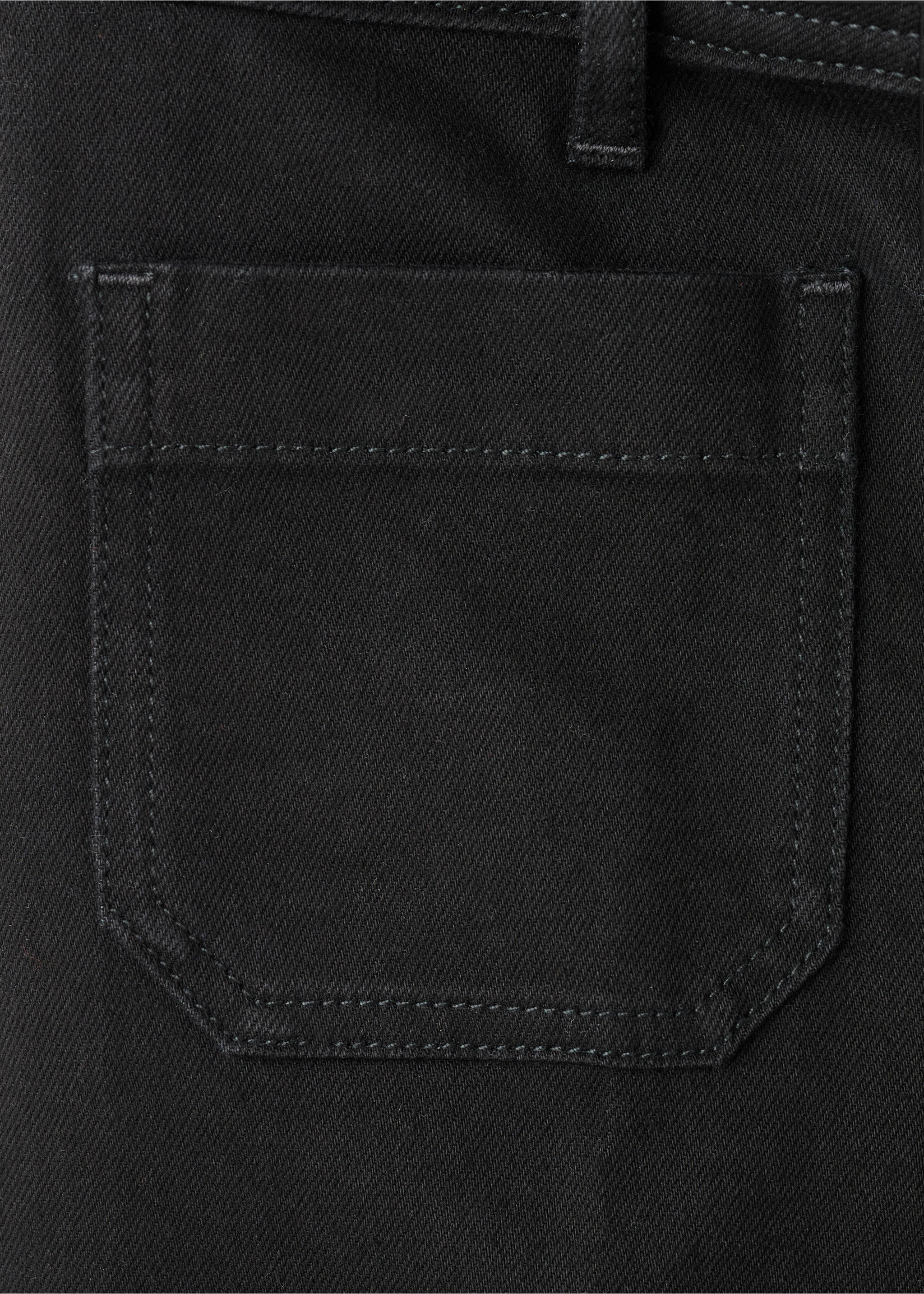 Jeans med vida ben och fickor - Detaljer om artikeln 0, Black denim. Ref: 27021202-00.