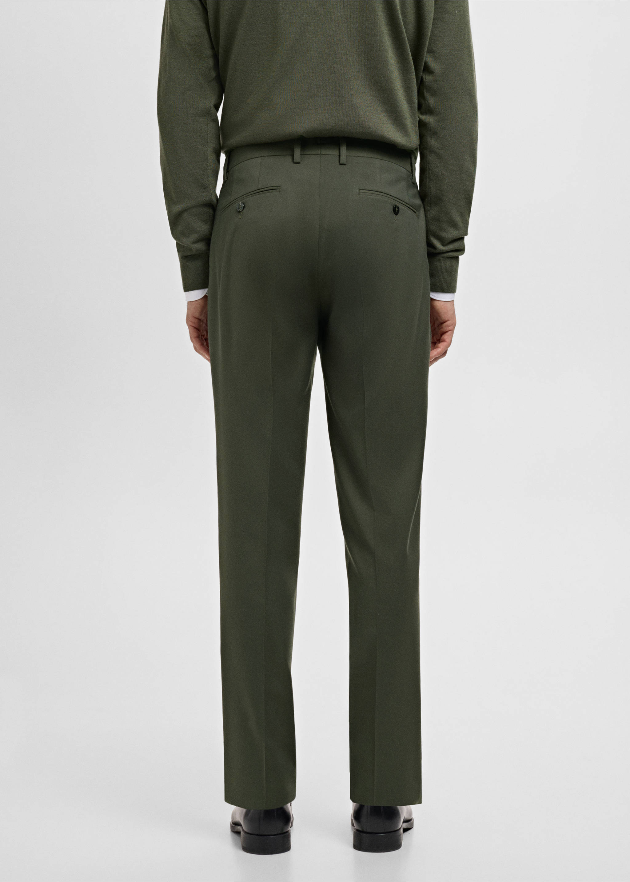 Pantalón traje Milán slim fit - Reverso del artículo, Khaki. Ref: 27021206-00.