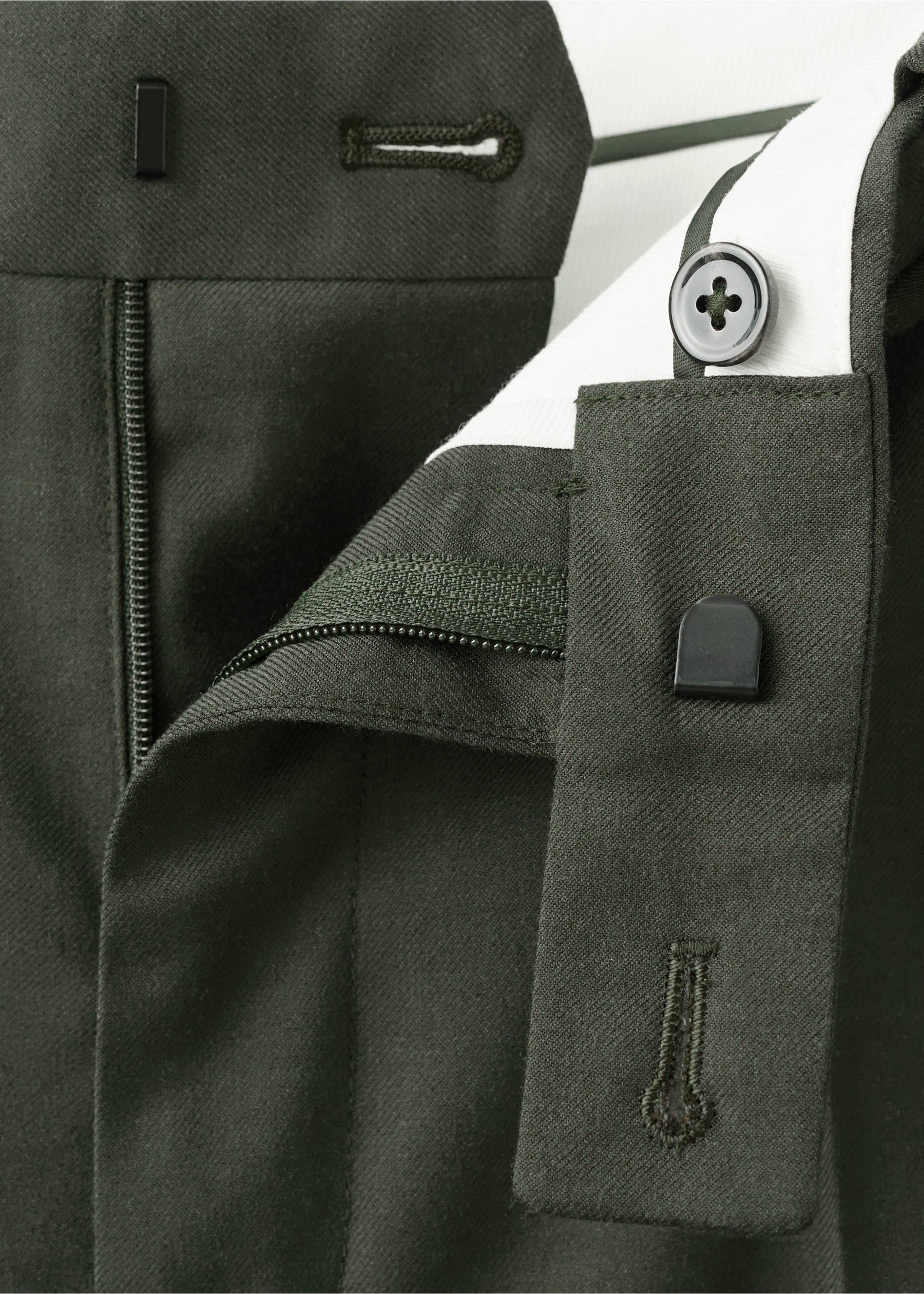 Pantalón traje Milán slim fit - Detalle del artículo 8, Khaki. Ref: 27021206-00.