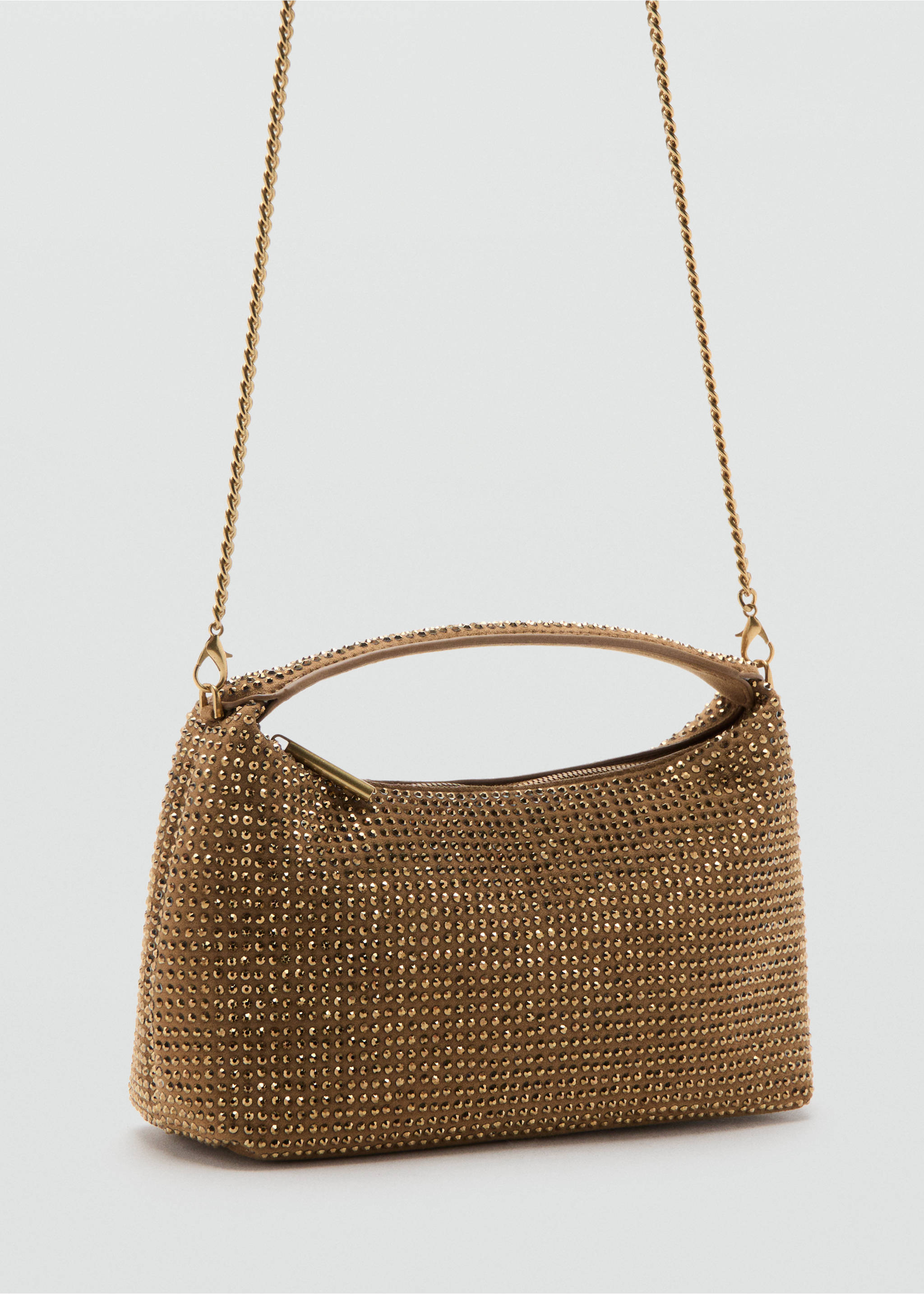 水钻手拿包 - null, 赭色. Ref: 27021207-00.