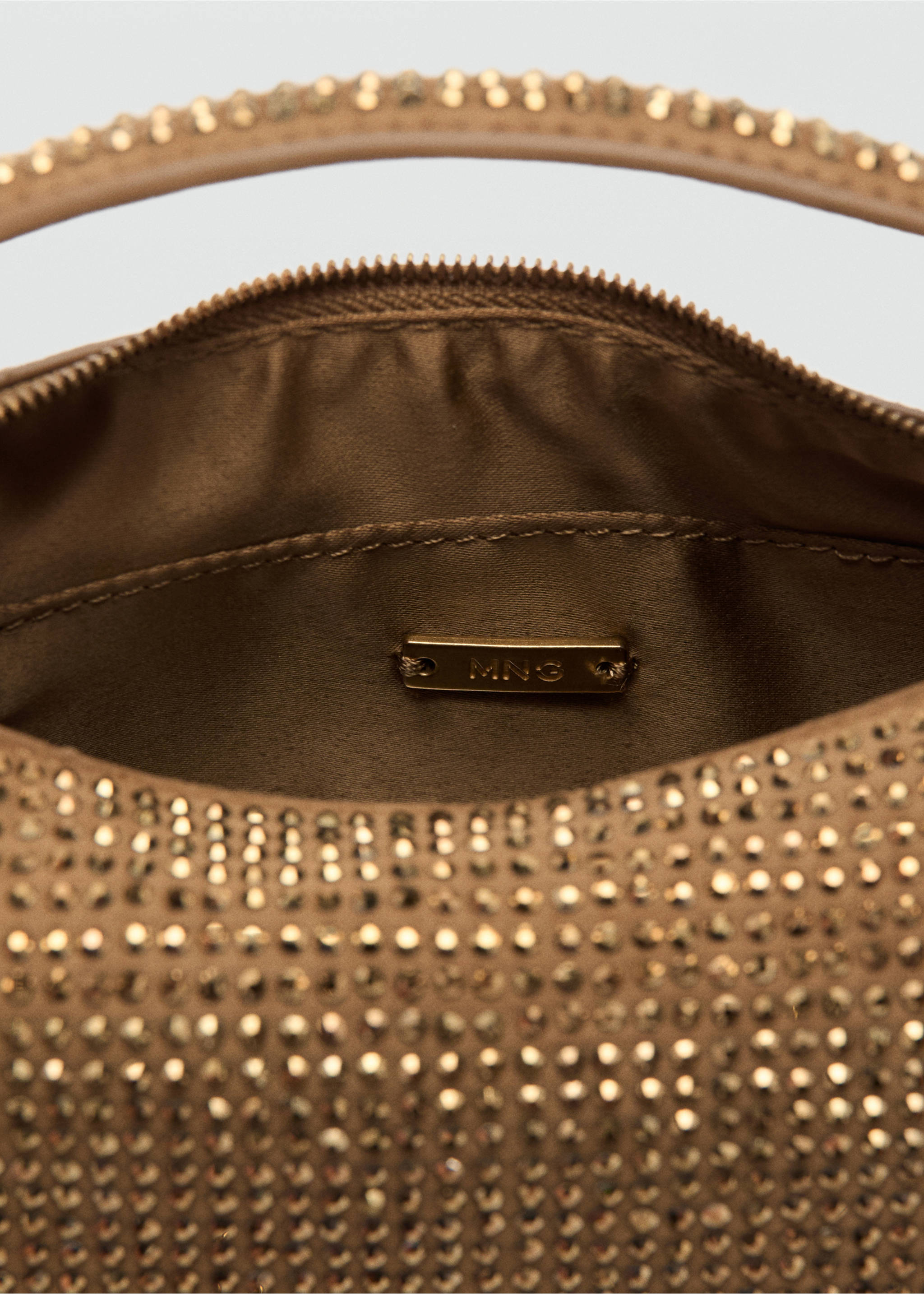 水钻手拿包 - null, 赭色. Ref: 27021207-00.