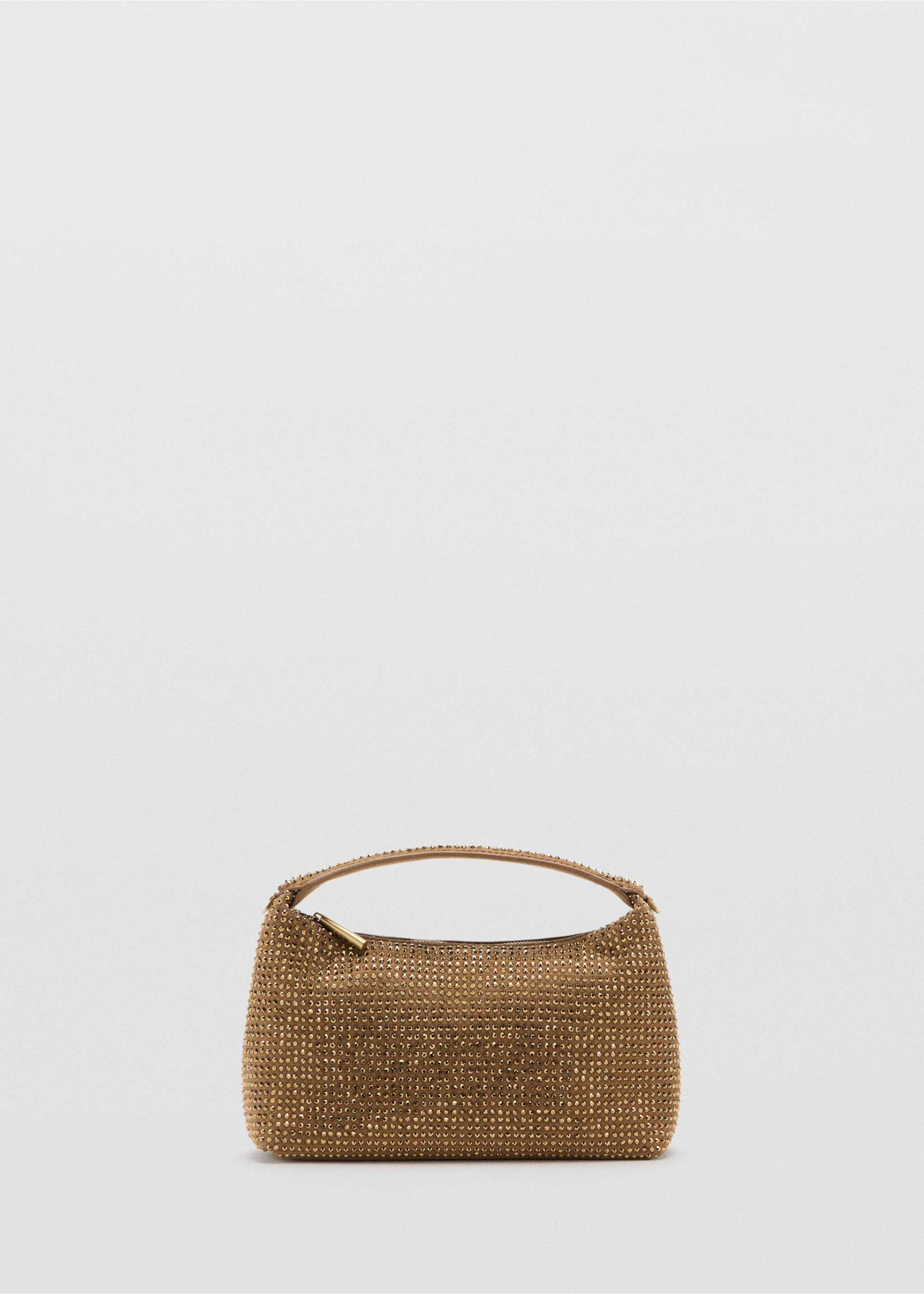 Handbag with rhinestones - Article without model, Ochre. Ref: 27021207-00.