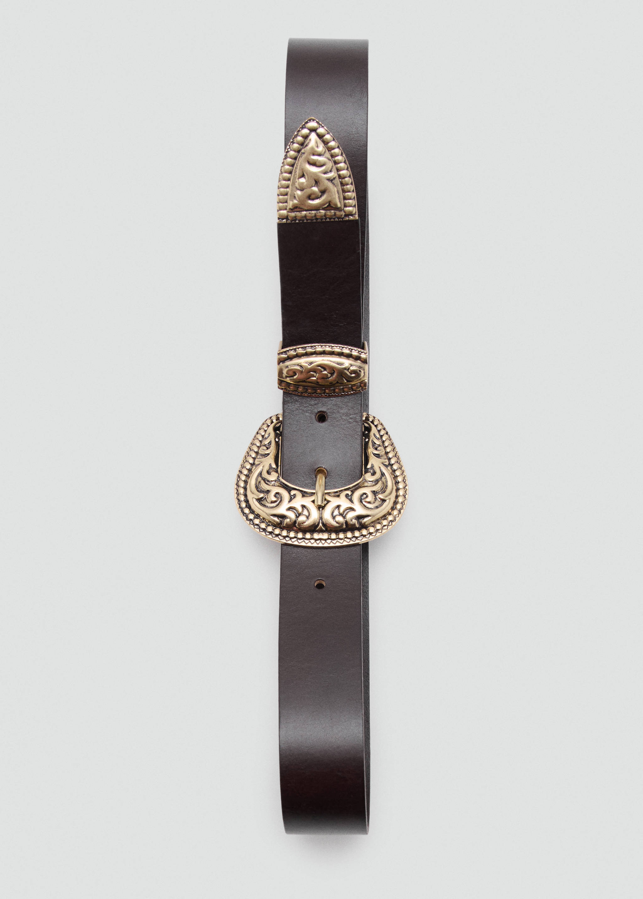 Engraved buckle leather belt - Details of the article 2