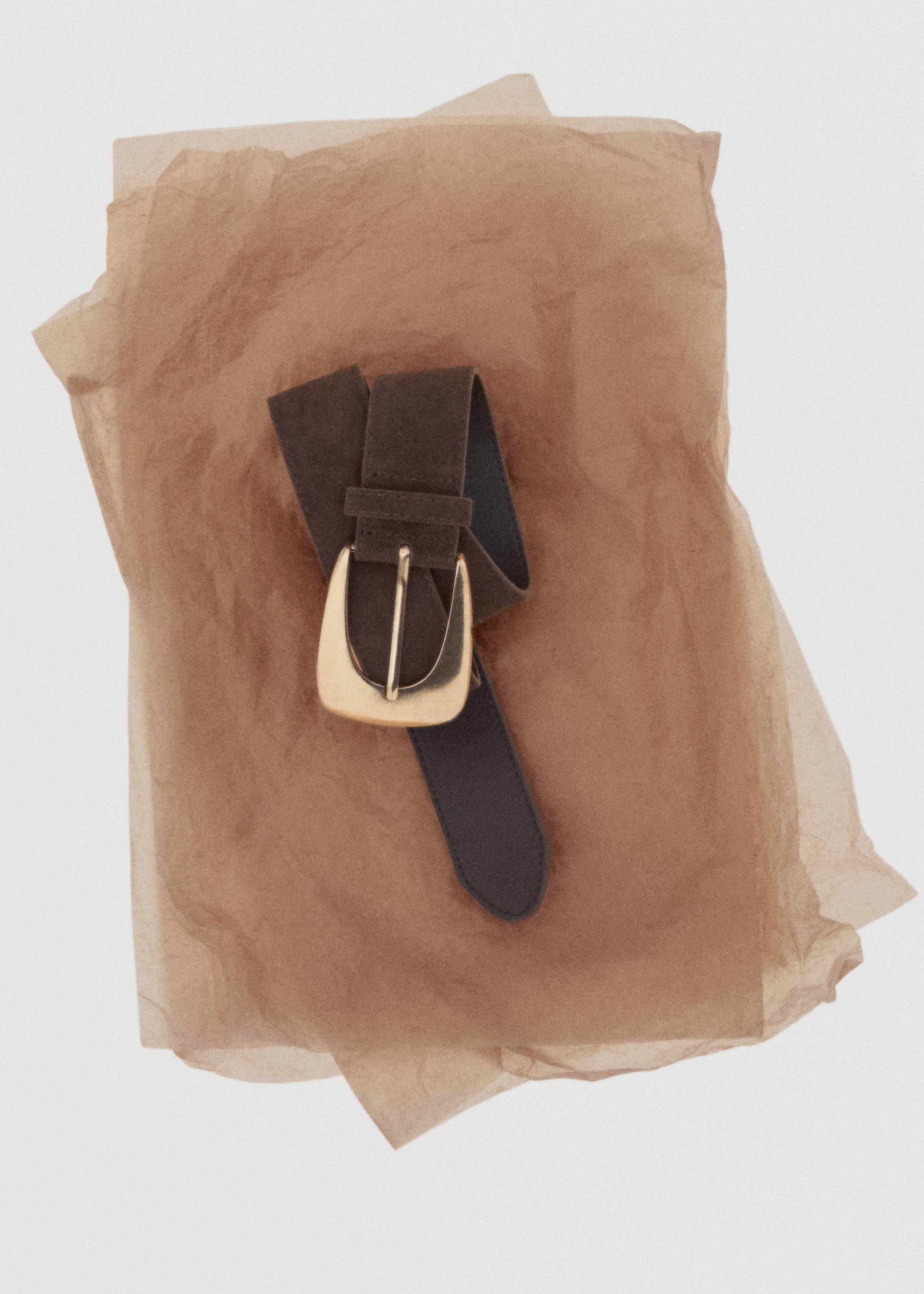 Suede belt with maxi buckle - Details of the article 7