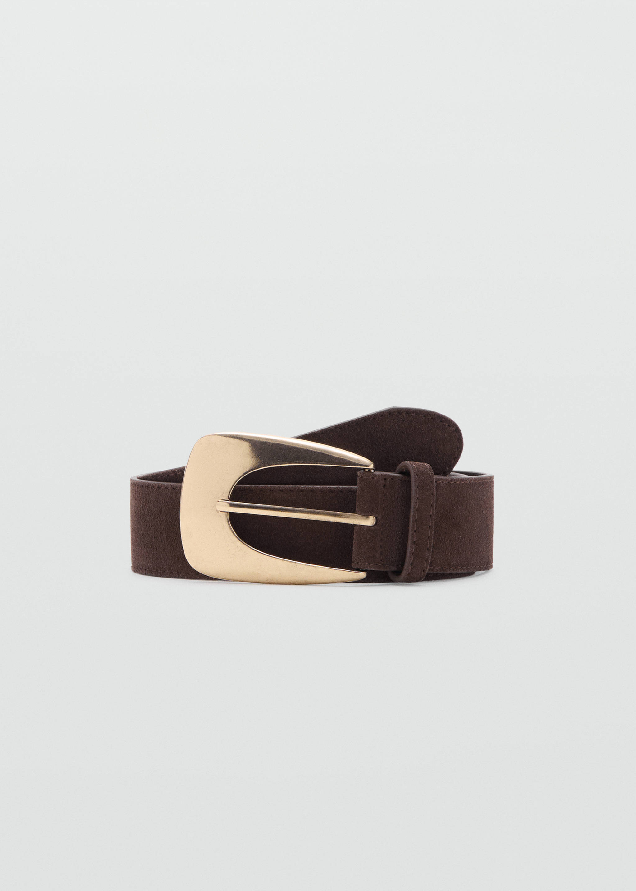 Suede belt with maxi buckle - Article without model