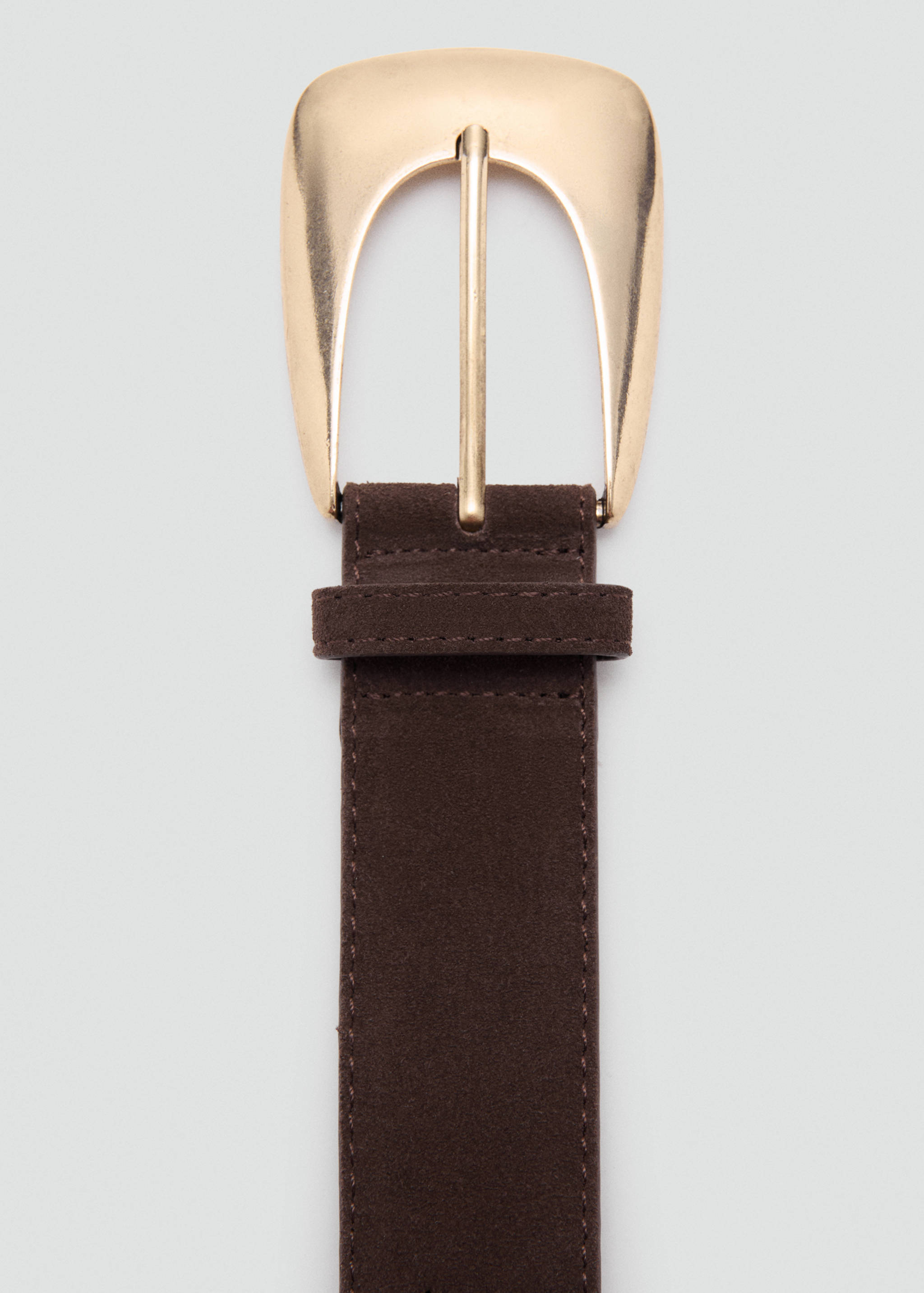 Suede belt with maxi buckle - Details of the article 1