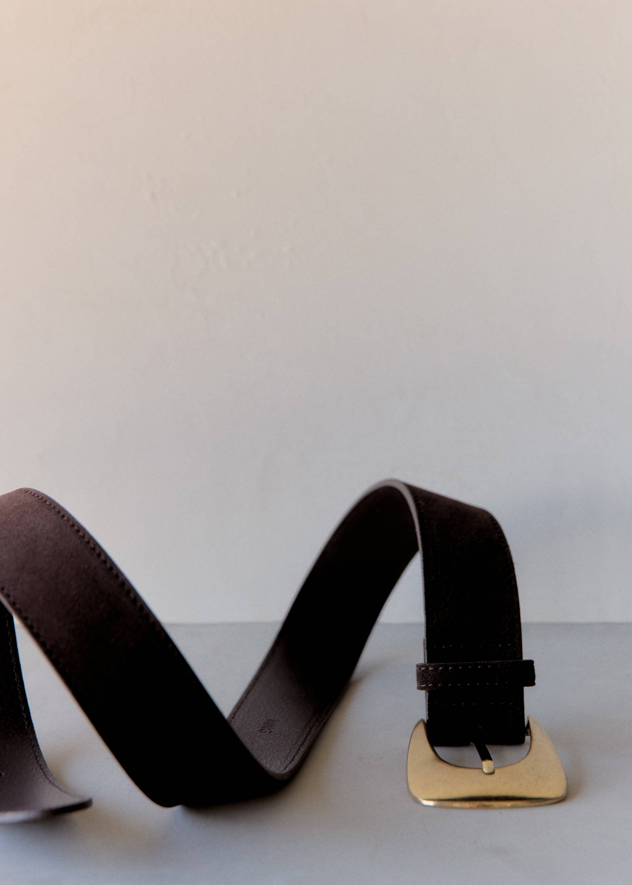 Suede belt with maxi buckle - Details of the article 5