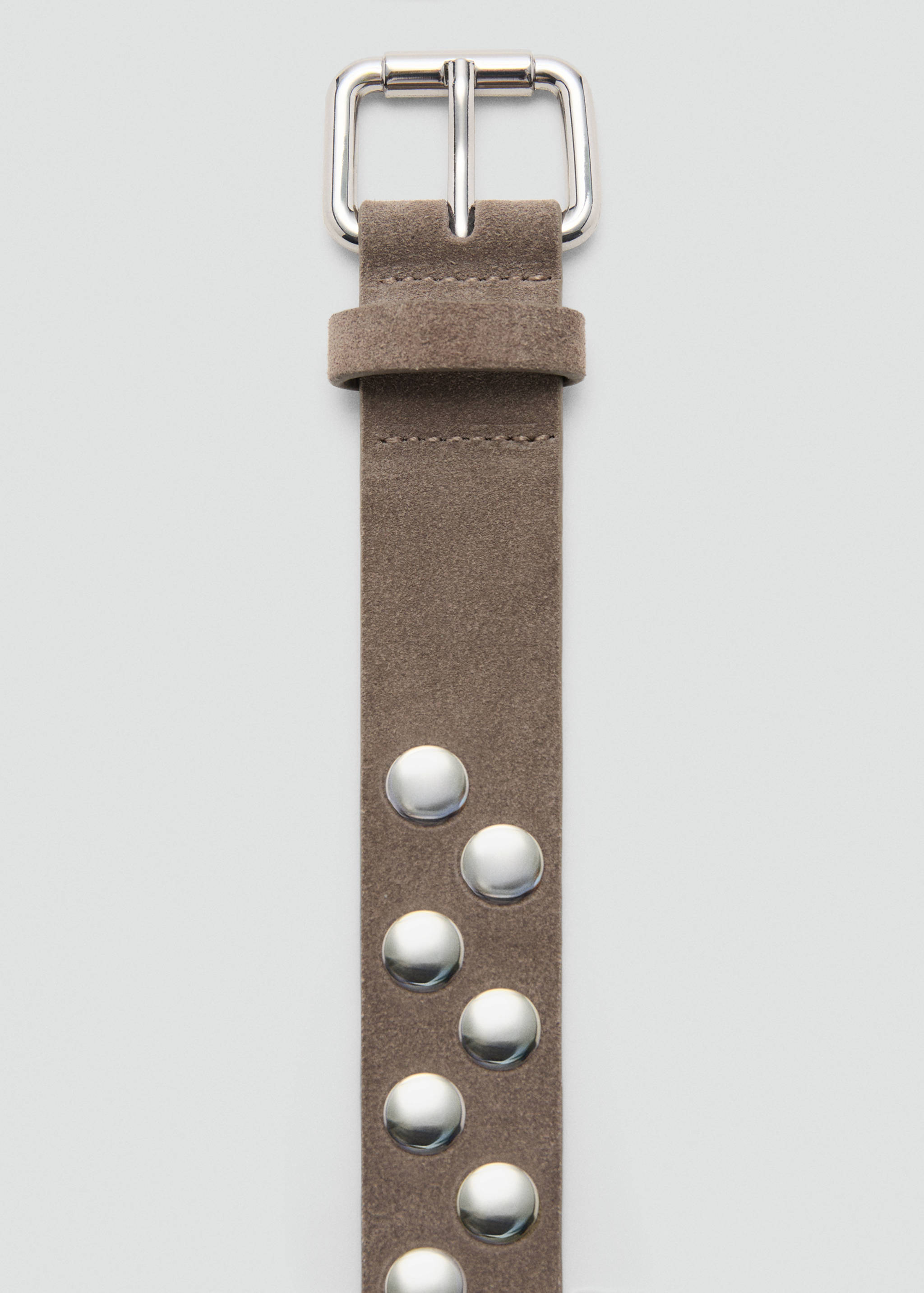 Suede belt with studs - Medium plane