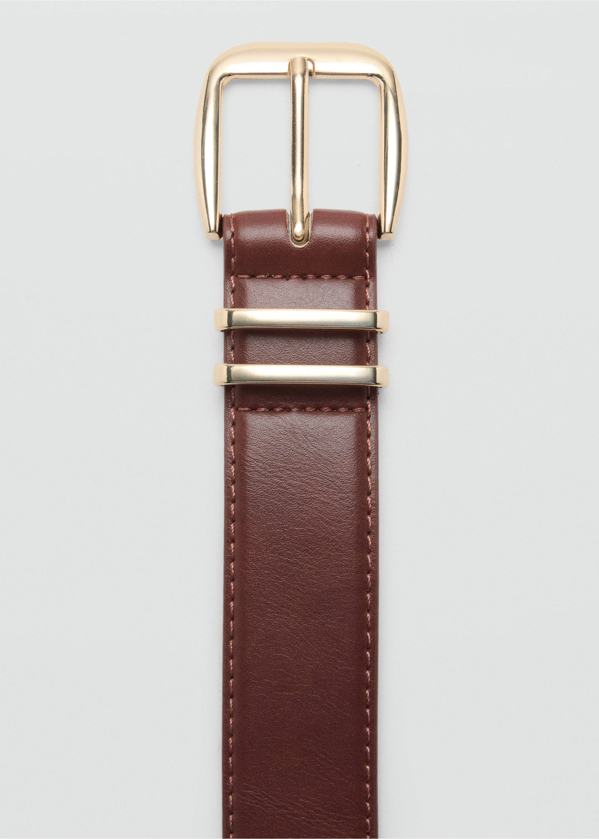 Ceinture boucle carrée - Détail de l'article 1, Marron. Ref: 27021216-00.