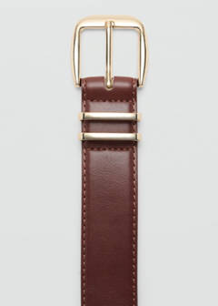 Square buckle belt — Brown 3