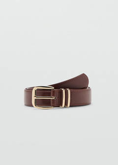 Square buckle belt — Brown 1