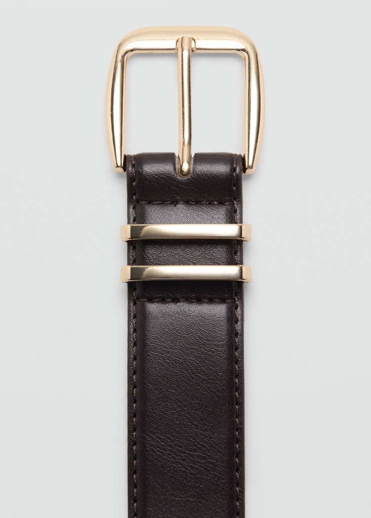 Square buckle belt — Chocolate