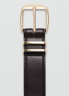Square buckle belt — Chocolate 3