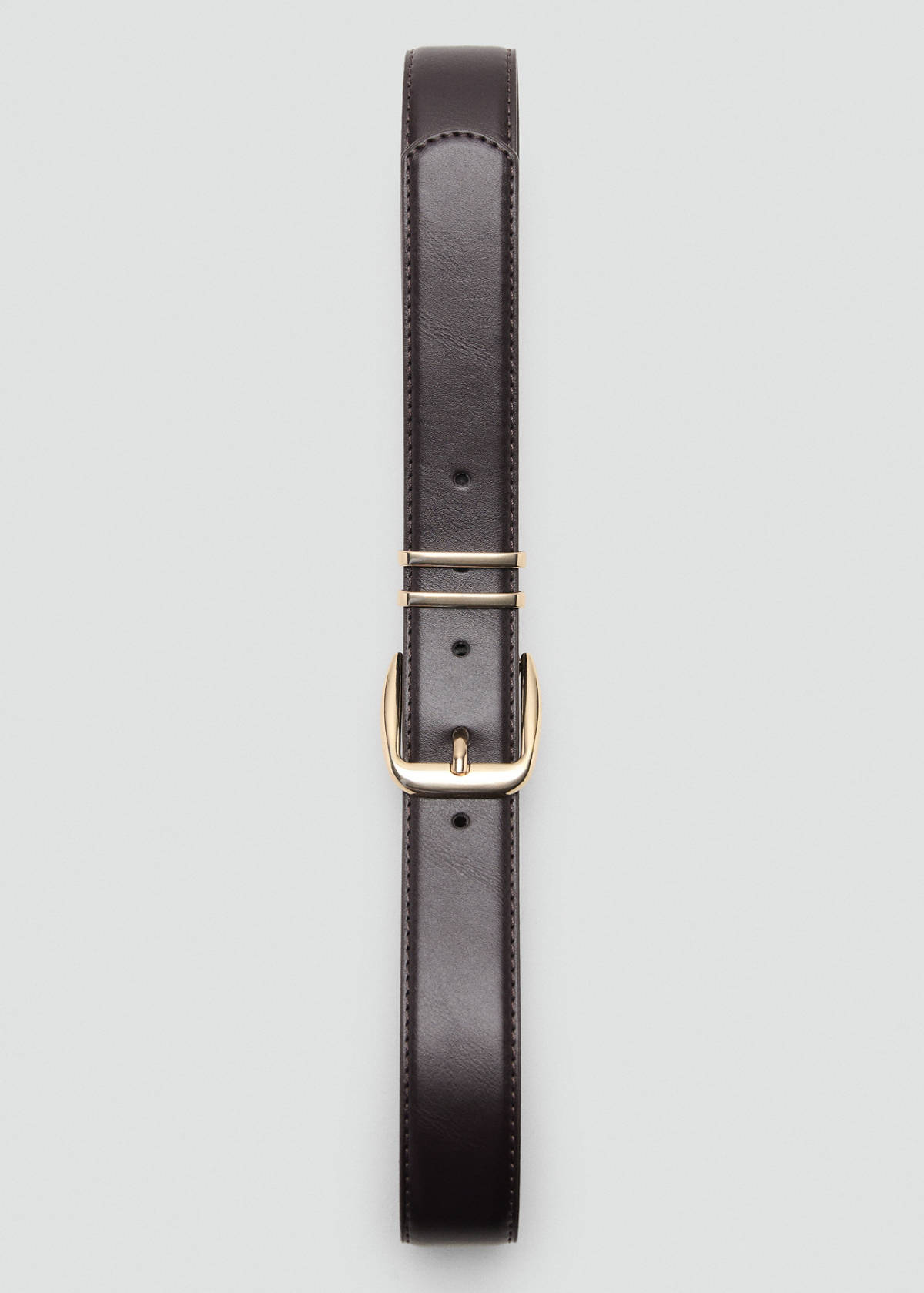 Square buckle belt — Chocolate
