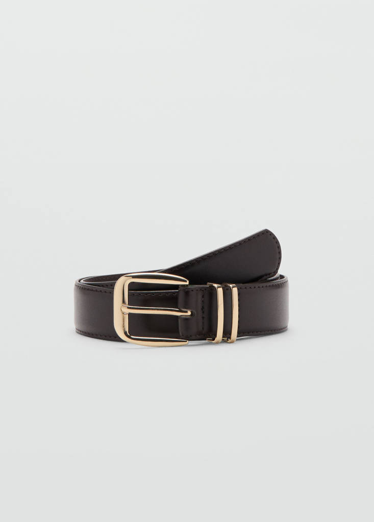 Square buckle belt — Chocolate