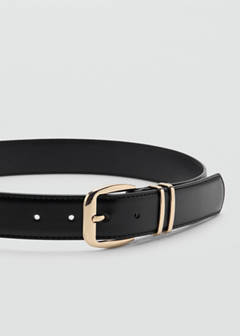 Square buckle belt — Black 9